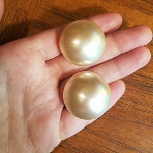 Vintage Marvella Faux Pearl Clip-On Earrings